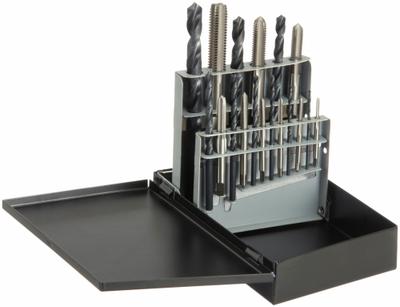 APPROVED VENDOR Drill Bit and Tap Set: 18 Pc (MPN 5PXJ4) - Drill Bit & Hand Tap Sets