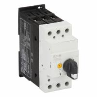 EATON Manual Motor Protector: Non-Reversing, 3 Poles, 16 A, Thermal Protection, Selector Switch (MPN XTPR016DC1). Key specifications — Maximum Voltage Rating: 600V AC; Brand: EATON; Thermal Units Required: None (Starter Includes Integrated Thermal Units); Frame Size (Width): 55mm (D Frame).