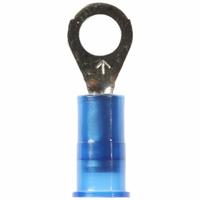3M Ring Terminal: Blue, Nylon Insulation, #10 Stud Size, 16 AWG to 14 AWG Wire Sizes, 1,000 V (MPN MNG14-10RX). Key specifications — attr1308027: 3M.