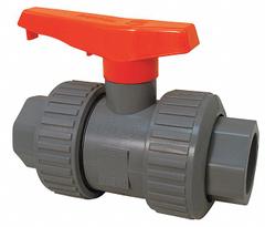 CHEMTROL Manual Two-Way Ball Valve: 1/2 in, PVC, Straight, True-Union Socket/True-Union NPT, Lever (MPN MA930U6). Key specifications — Brand: CHEMTROL; Handle: Lever.