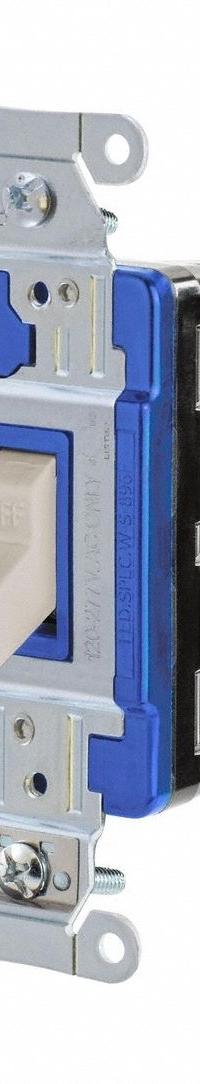 HUBBELL Wall Switch: Toggle Switch, Single Pole, Maintained, Light Almond, 120/277V AC, 15 A (MPN HBL1201STLA). Key specifications — Illuminated: No; Voltage Rating: 120/277V AC.