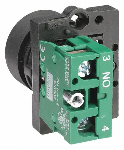 Dayton Flush Push Button Operator: Non-Illuminated, Flush Profile, Non-Metallic - Flush-Mount Push Buttons