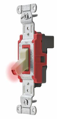 HUBBELL Wall Switch: Toggle Switch, Single Pole, Maintained, Ivory, 120/277V AC, 20 A (MPN SNAP1221PLI). Key specifications — Illuminated: No; Voltage Rating: 120/277V AC.