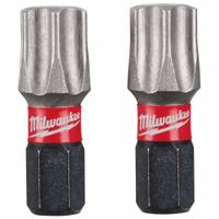 MILWAUKEE Insert Bit: Insert Bit, T50 Bit Size, Imperial, Torx® Head, T50 Bit Industry Size, 2 PK (MPN 48-32-4989). Key specifications — attr1119738: Hex; attr1119735: Imperial; attr1119740: Standard; attr1119734: Alloy Steel; attr1119737: Insert Bit; attr1119741: MILWAUKEE.