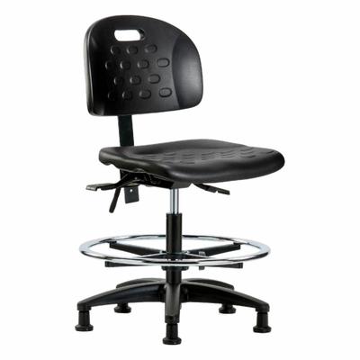 APPROVED VENDOR Ergonomic Chair: Polyurethane, Armless, Ht Range 19 3/4 in to 27 1/2 in - Polyurethane Lab Chairs