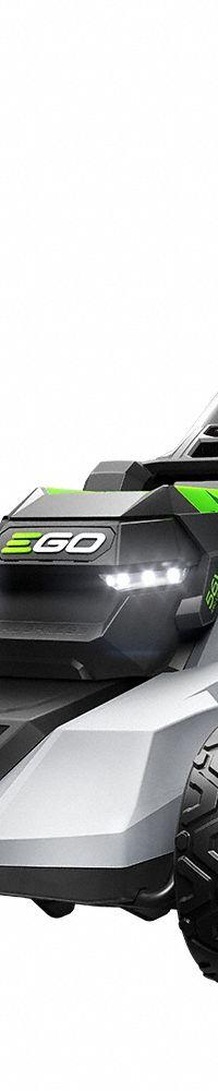 EGO Walk-Behind Lawn Mower: Self-Propelled, 21 in Cutting Wd, Bag/Mulch/Side Discharge Location (MPN LM2110SP). Key specifications — Run Time: 50 min; Cutting Height Adjustment: Single-Point; Battery Platform: POWER+; Deck Material: Polycarbonate; Brand: EGO; Speed Settings: Variable; Filter - Kit Contents: Tool Only; Power Source: Battery-Powered.