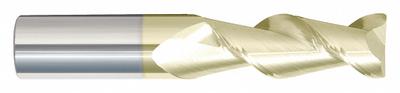 APPROVED VENDOR Corner Radius End Mill: Carbide, ZrN Coated, 2 Flute, 5/16" Mill Dia, 2" LOC - Carbide Corner-Radius End Mills for Aluminum