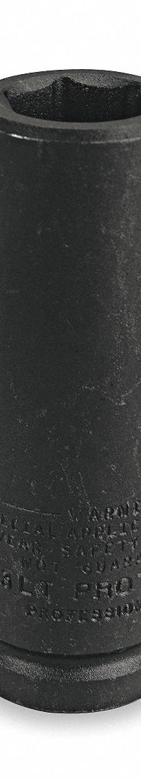 PROTO Impact Socket: 3/4 in Drive Size, SAE, 1 3/8 in Socket Size, 6-Point, Deep, Black Oxide (MPN J07522-LT). Key specifications — attr1215501: PROTO; attr1215515: Black Oxide; attr1215518: 1-3/8 in.