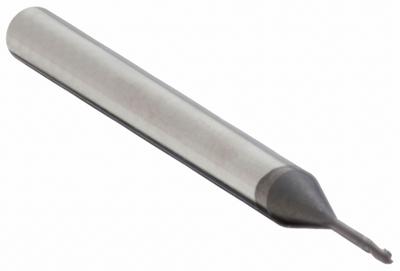 OSG Ball End Mill: Carbide, Diamond Coated, 2 Flute, 3/64" Mill Dia, 3/16" LOC - Pencil-Neck Carbide Ball End Mills for Graphite & Carbon Fiber