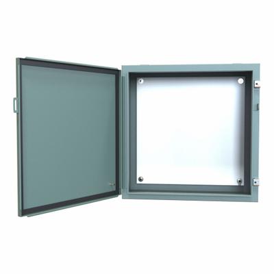 HAMMOND Electrical Enclosure: Steel, 24 in x 24 in x 10 in, NEMA 12/13, w/Panel - Steel Dust-Tight Enclosures
