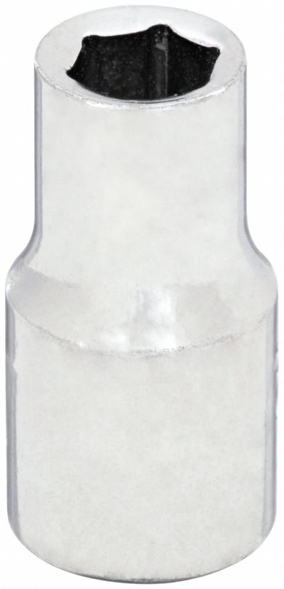 WESTWARD Socket: Metric, 1/4 in Drive Size, 4.5 mm Socket Size, 6-Point, Std, Chrome - 1/4" Drive Hand Sockets