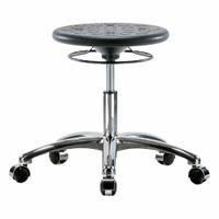 Cleanroom Stool: Polyurethane, Ht Range 16 1/4 in to 21 1/2 in, 13 in Seat Wd, 13 in Seat Dp, ISO 4 (MPN CLR-IPDHSO-CR-CC-BLK). Key specifications — Brand: APPROVED VENDOR; Foot Support: No; Base Material: Aluminum; Clean Room Class: ISO 4; ESD-Safe: Not ESD Safe; Number of Casters: 5.