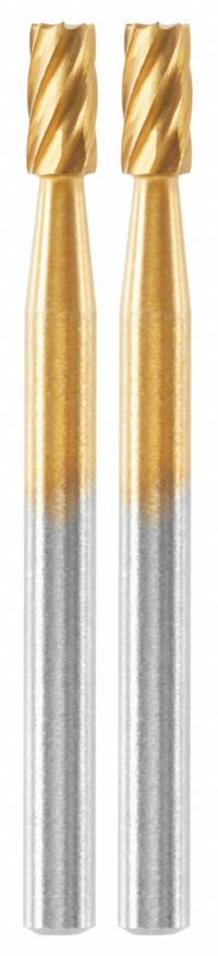 DREMEL Carving Bit: Titanium Nitride, Cylinder, 1/8 in Head Wd, 1/4 in Head Lg, 1/8 in Shank Dia (MPN 194HP). Key specifications — attr1097418: Cylinder; attr1097420: Titanium Nitride; attr1097427: DREMEL.