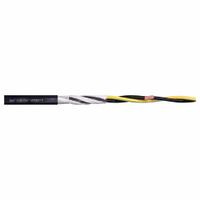 CHAINFLEX Motor Cable: 4 AWG Conductor Size, 3 Conductors, Single, PUR Jacket, Order by the Foot (MPN CFROBOT6-25003). Key specifications — Conductor Grouping: Single; Conductor Size: 4 AWG; Includes Ground: Yes; Minimum Bend Radius Factor - Flexible: 8 x OD; Minimum Bend Radius Factor - Fixed: 5 x OD; Overall Length: Order by the Foot; Brand: CHAINFLEX.
