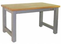 BENCHPRO Workbench: Fixed Ht, Butcher Block, 60 in x 36 in, 20,000 lb Overall Load Capacity, Black (MPN HW3660). Key specifications — Brand: BENCHPRO.