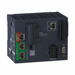 SCHNEIDER ELECTRIC Motion Controller: Transistor Out (MPN TM262M35MESS8T). Key specifications — Manufacturer Part Number: TM262M35MESS8T; Power Required: 24V DC; Product Type: Motion Controller; Series: Modicon M262; Number and Type of Outputs: Transistor; Mounting Style: Panel.