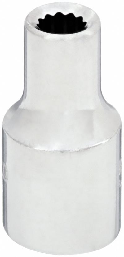 WESTWARD Socket: SAE, 1/4 in Drive Size, 13/16 in Socket Size, 12-Point, Std, Chrome - 1/4" Drive Hand Sockets