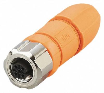 IFM Circular Connector: A Coded, 5 Socket, M12 Female Thread, IP65/IP67/IP68/IP69K - Field-Wireable Washdown-Rated M12 Circular Connectors