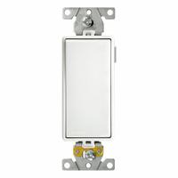 LEVITON Wall Switch: Rocker Switch, Single Pole, Maintained, White, 120/277V AC, 15 A (MPN M5691-W). Key specifications — Illuminated: No; Voltage Rating: 120/277V AC.