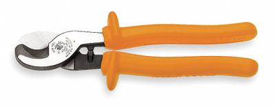 KLEIN TOOLS High Leverage Cable Cutter: Plastic Handle, Shear - Insulated Electrical & Data Cable Cutters