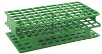 Tube Rack: 2 3/8 in Overall Wd, 8 in Overall Ht, 4 1/8 in Overall Lg, POM, Green, (72) Wells (MPN HS27511C). Key specifications — Material: POM; Mounting Location: Benchtop; Color: Green; Product Type: Test Tube Rack; Total Holding Capacity: (72) Wells; Brand: HEATHROW SCIENTIFIC.