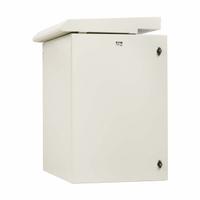 EATON TRIPP LITE Server Enclosure with Fan: 18 Rack Units, NEMA 3R, 120V AC, Gray Powder-Coated (MPN SRN3RG18UHD). Key specifications — Brand: EATON TRIPP LITE; Includes: (2) Keys; Material: Steel; Fan Input Voltage: 120V AC; Fan Style: (6) 150 mm Fans; PBT Blades; Aluminum Frame; 190/210 CFM.