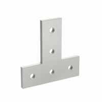 T Flat Plate: T Flat Plate, 10 Series, 3/16 in x 3 in x 3 in, For 17/64 in Slot Wd, 5 Holes, Silver (MPN 4080). Key specifications — Material: Aluminum; Brand: 80/20; Finish: Anodized.