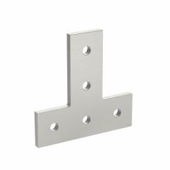 T Flat Plate: T Flat Plate, 10 Series, 3/16 in x 3 in x 3 in, For 17/64 in Slot Wd, 5 Holes, Silver (MPN 4080). Key specifications — Material: Aluminum; Brand: 80/20; Finish: Anodized.
