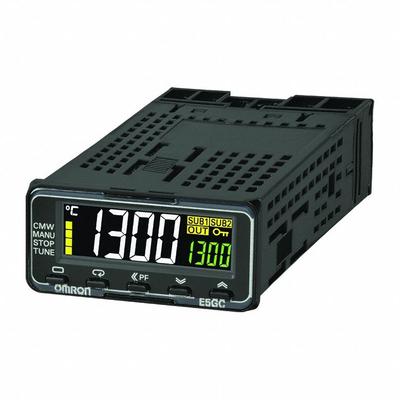 OMRON Temperature Controller: E5GC, 1/32 DIN Size, Linear/RTD/Thermocouple, 100 to 240V AC - Temperature Controllers