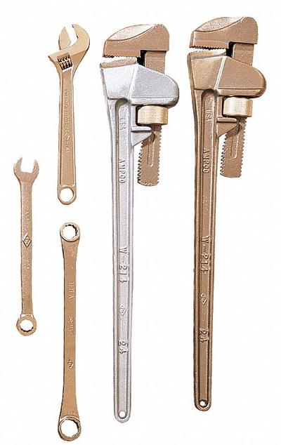 AMPCO Box End Wrench: Natural, 3/8 in_5/16 in Head Size, 7 3/4 in Overall Lg - SAE, Double End, 12-Point, Box End Nonsparking Wrenches