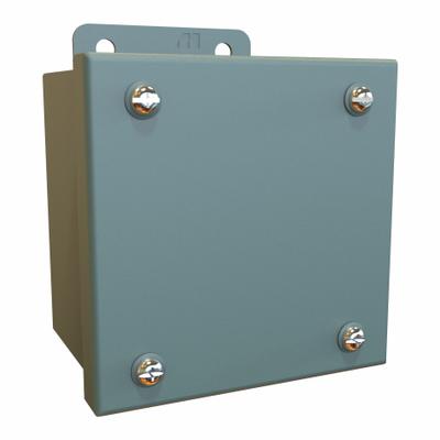 HAMMOND Electrical Enclosure: Steel, 4 in x 4 in x 3 in, NEMA 12/13, Solid Cover - Steel Dust-Tight Enclosures