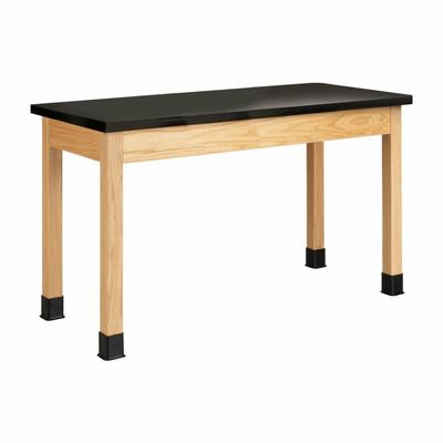 DIVERSIFIED SPACES Plain Apron Table: 24 in Overall Wd, 30 in Overall Ht, 4 1/2 ft Overall Lg - Fixed-Height Laminate Surfaced Lab Tables