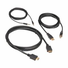 EATON TRIPP LITE Server Management Cable Kit: DVI/HDMI/Stereo Audio/USB 2.0, 3840x2160 @ 30Hz, Male (MPN P782-006-HA). Key specifications — Brand: EATON TRIPP LITE; Connection Technology: Stereo Audio; Product Type: KVM Cable Kit; Supported Video Resolution - Maximum: 3840x2160 @ 30Hz; Compatible KVM Switch Type: Tripp Lite Series; End 1 Connection Type: DVI-I Dual Link; End 1 Gender: Male; End 2 Connection Type: HDMI (Male).