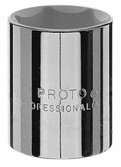 PROTO Socket: Metric, 1/2 in Drive Size, 34 mm Socket Size, 12-Point, Std, Chrome - 1/2" Drive Hand Sockets