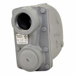 Steam Trap: Cast Iron, 2 in FNPT, 11,445 lb/hr, 15 psig Max., 345°F Max., H Pattern (MPN FT2015-8). Key specifications — Brand: BARNES & JONES; Installation Orientation: Horizontal; Float Material: Stainless Steel; Manufacturer Series: A.