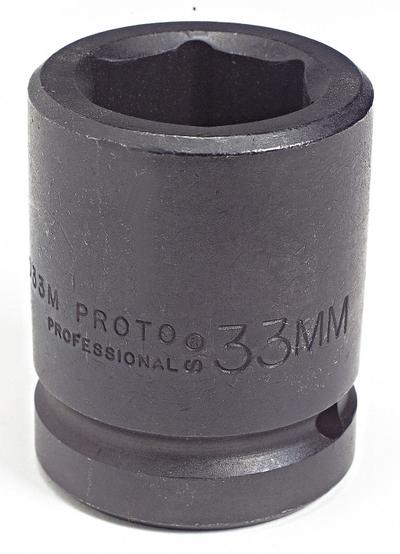 PROTO Impact Socket: 1 in Drive Size, Metric, 70 mm Socket Size, 6-Point, Std - 1" Drive Impact Sockets