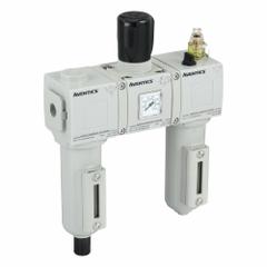 NUMATICS Filter/Regulator/Lubricator Assembly: 3/8 in NPT, 2,190 lpm, 10 bar Max Op Pressure, Mist (MPN A652A0000019366). Key specifications — attr109588: 652; attr109546: Manual - Semi-automatic Drain; attr109524: NUMATICS.