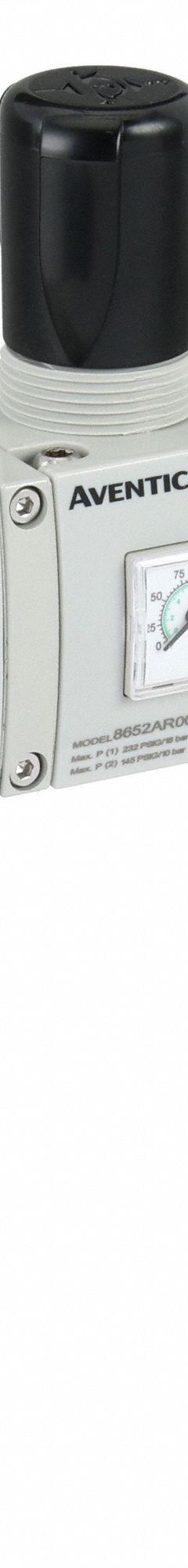 NUMATICS Filter/Regulator/Lubricator Assembly: 3/8 in NPT, 2,190 lpm, 10 bar Max Op Pressure, Mist (MPN A652A0000019366). Key specifications — attr109588: 652; attr109546: Manual - Semi-automatic Drain; attr109524: NUMATICS.