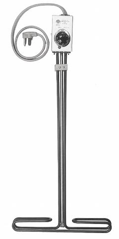 TEMPCO Sanitizing Sink/Tank Immersion Heater: 1 Phase, 120V AC, 1,000 W Watt, 14 W/sq in (MPN TAT40008). Key specifications — Watt Density: 14 W/sq in; Sheath Material: 316 Stainless Steel; Brand: TEMPCO; Control Range: 60° to 250°F.
