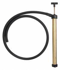 DAYTON Hand Pump: Piston Action, Pump with Hose, Brass Housing, 8.5 oz per stroke, Buna-N (MPN 5UWG9). Key specifications — Brand: DAYTON; Housing Material: Brass; Maximum Flow Rate: 8.5 oz per stroke; Seal Material: Buna-N.