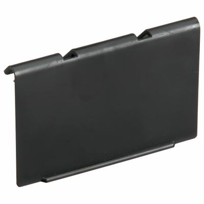QUANTUM STORAGE SYSTEMS Label Holder: 4 in x 2 1/4 in, Black, Adhered, 24 Label Holders - Snap-On Label Holders