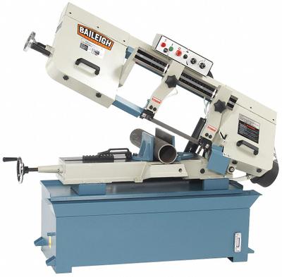 BAILEIGH INDUSTRIAL Band Saw: 9 13/16 in x 16 5/16 in, 66 to 233 SFPM, 0° to 45°, 1 Phase - Mitering Manual Horizontal Band Saws