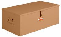 KNAACK Jobsite Box: 30 in W x 16 in D x 12 in H, 3.3 cu ft, Padlock, Tan. Key specifications — attr1116233: Tan; attr1116253: KNAACK; attr1222022: Padlock - Lock not included.