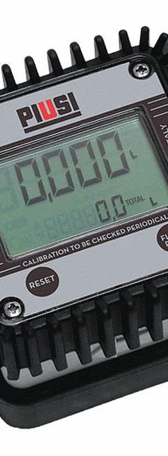 PIUSI K24 Meter,1" Bsp - M/Mf: DEF Meter, LCD, 1 in BSP, 32 gpm Flow Rate - Max, +/-1% Accuracy (MPN F00407340). Key specifications — Display Type: LCD; Unit Of Measure: Liters; Brand: PIUSI; Manufacturer Part Number: F00407340; Housing Material: Polypropylene; Accuracy: +/-1%.