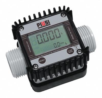 PIUSI Meter,1" Bsp - M/Mf: DEF Meter, LCD, 1 in BSP, 32 gpm Flow Rate - Max - Meters for DEF Transfer Pumps