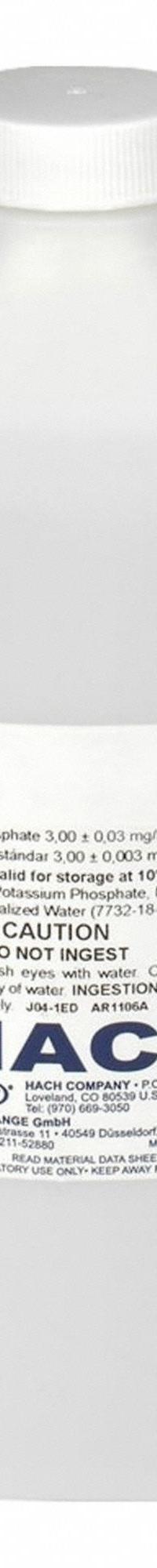 HACH Phosphate Standard Solution: 946 mL Volume, 30 mg/L, 50-00-0, Solution, 1436716, 1. Key specifications — Brand: HACH; CAS Number: 50-00-0; Chemical Family Type: Solution; Concentration: 30 mg/L; Manufacturer Part Number: 1436716; Product Type: Phosphate Standard Solution.