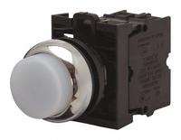 EATON Extended Push Button: 22 mm Mounting Size, Non-Metallic, Maintained (MPN M22-DRLH-W). Key specifications — Brand: EATON; Action: Maintained; Series: M22; Push Button Material Type: Non-Metallic.