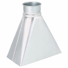 Router Hood: Steel, For 6 in Duct Dia, 12 in Overall Lg, 6 in Outlet Dia, 22 ga Material Thick (MPN 8010004385). Key specifications — Brand: NORDFAB.