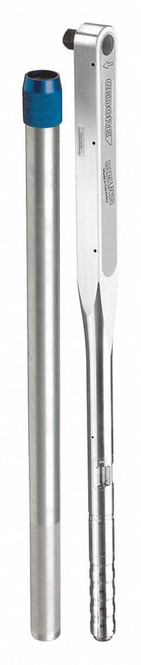 GEDORE Micrometer Torque Wrench: Foot-Pound/Newton-Meter, 3/4 in Drive Size, 520 N-m to 1000 N-m (MPN 8571-01). Key specifications — attr424280: Tether Capable; attr310060: Yes; attr310057: 520 N-m to 1000 N-m; attr324948: GEDORE.