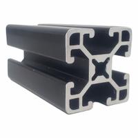 T-Slot Framing Extrusion: 15 Series, 12 ft Lg, 1 1/2 in x 1 1/2 in, Black, Single, Grooved, 4 Slots (MPN 15QE1515UL-BLK-144). Key specifications — System of Measurement: Inch; Finish: Anodized; Product Type: T-Slot Profile; Material: Aluminum; Yield Strength: 25,000 psi; Manufacturer Part Number: 15QE1515UL-BLK-144; Brand: FAZTEK.